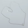 Necklace S925 Silver Cross Chain Geometric Long Eyelashes Devil's Eye Electroplated