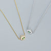 Necklace S925 Silver Cross Chain Geometric Long Eyelashes Devil's Eye Electroplated