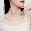 Necklace S925 Silver Geometric Design Cross Chain For Women