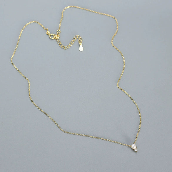 Necklace S925 Silver Geometric Electroplating Ochain Women's Jewelry