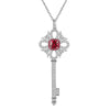 Necklace S925 Silver Geometric High Carbon Diamond Set With Precious Stones Pendant