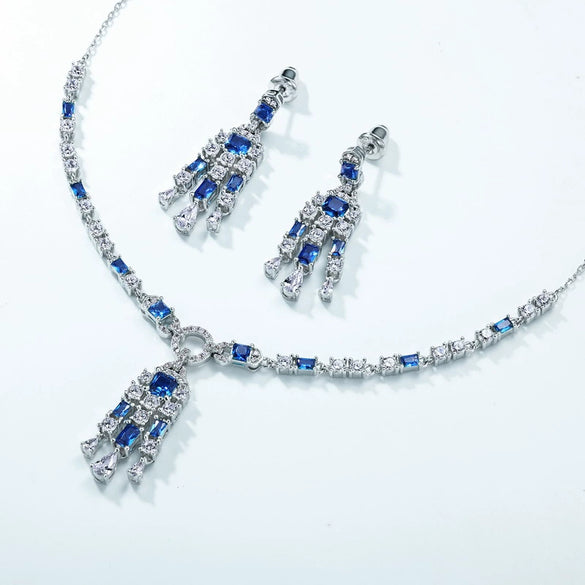Necklace S925 Silver Geometric Ice Flower Cut High Carbon Diamond Cross Chain For Women