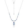 Necklace S925 Silver Geometric Ice Flower Cut High Carbon Diamond Cross Chain For Women