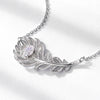 Necklace S925 Silver Inlaid Diamond Geometric Design Women's Elegant Natural Cross Chain