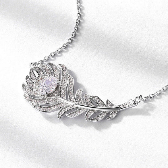 Necklace S925 Silver Inlaid Diamond Geometric Design Women's Elegant Natural Cross Chain