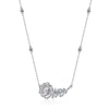 Necklace S925 Silver Inlaid Diamond Geometric Design Women's Elegant Natural Cross Chain