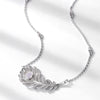 Necklace S925 Silver Inlaid Diamond Geometric Design Women's Elegant Natural Cross Chain