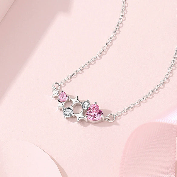 Necklace S925 Silver Love Star Geometric Design For Women