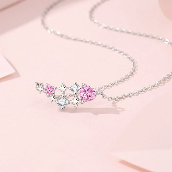 Necklace S925 Silver Love Star Geometric Design For Women