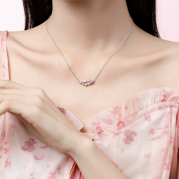 Necklace S925 Silver Love Star Geometric Design For Women