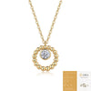 Necklace S925 Silver Moissanite Circle Pendant Women Fashion Gold Style Do Not Fade