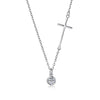 Necklace S925 Sterling Silver Cross Geometric Electroplating Women's