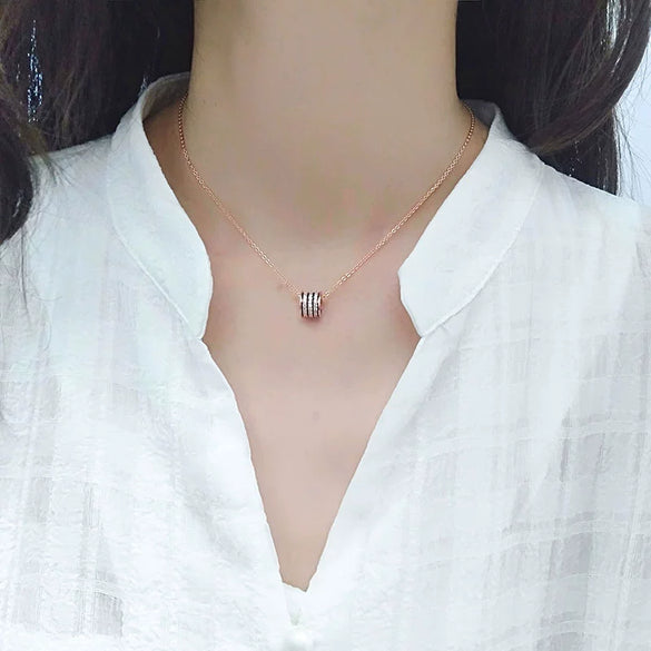 Necklace S925 Sterling Silver Geometric Cross Chain Electroplated Design