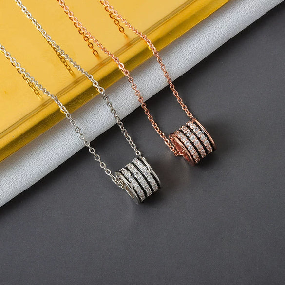Necklace S925 Sterling Silver Geometric Cross Chain Electroplated Design