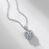 Necklace S925 Sterling Silver Geometric Square Shape Diamond Inlaid
