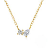 Necklace S925 Sterling Silver Geometric Water Drops Pear Shaped Pendant O Chain Light Luxury Women's