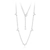 Necklace S925 Sterling Silver Leaf Pattern Minimalist Micro Inlay Zircon Electroplated Women's Jewelry