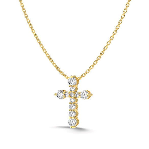 Necklace S925 Sterling Silver Light Luxury Geometric Cross Pendant Clavicle Chain For Women