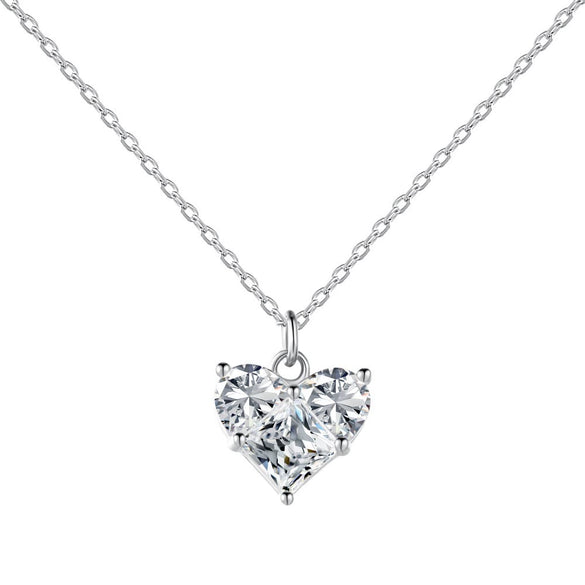Necklace S925 Sterling Silver Light Luxury Geometric Cross Pendant Clavicle Chain For Women