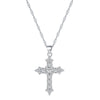 Necklace S925 Sterling Silver Light Luxury Geometric Cross Pendant Clavicle Chain For Women