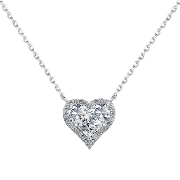 Necklace S925 Sterling Silver Light Luxury Geometric Cross Pendant Clavicle Chain For Women