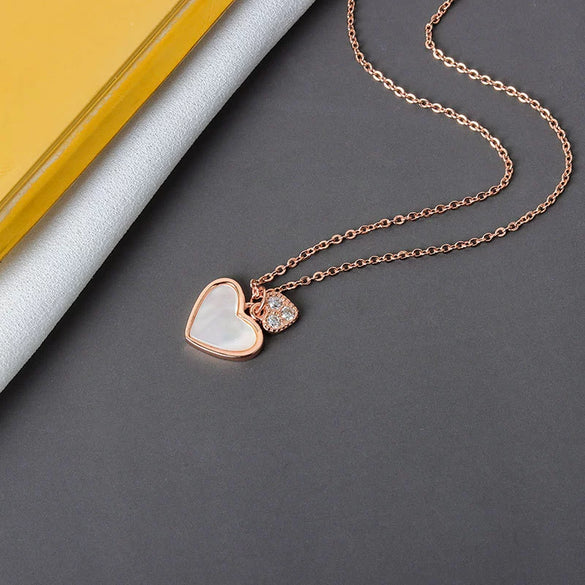 Necklace S925 Sterling Silver Love Cross Chain Mixed Gem Inlay Electroplating Design