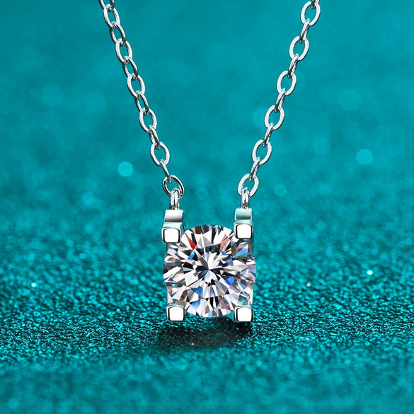 Necklace S925 Sterling Silver Pt950 Gold Moissanite Cow Head Geometric Electroplating Cross Flower Chain