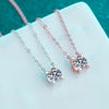 Necklace S925 Sterling Silver Pt950 Gold Moissanite Cow Head Geometric Electroplating Cross Flower Chain