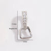 Necklace S925 Sterling Silver Round Zirconia Double Ring Pendant Buckle