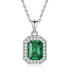 Necklace S925 Sterling Silver Yellow Diamond Floral Cutting Geometric Light Luxury Pendant