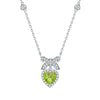 Necklace S925 Sterling Silver Zircon Heart Pendant For Female