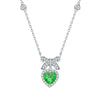 Necklace S925 Sterling Silver Zircon Heart Pendant For Female