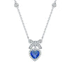 Necklace S925 Sterling Silver Zircon Heart Pendant For Female