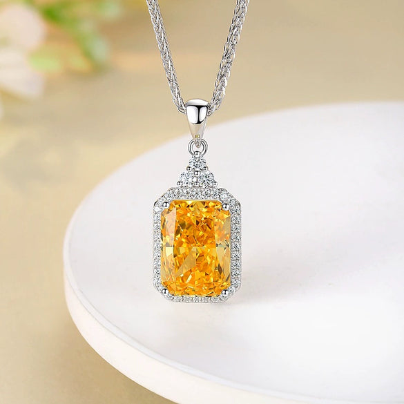 Necklace S925 Sterling Silver Zircon Pendant Chopin Chain For Women