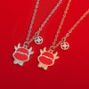 Necklace S925 Sterling Silver Zodiac Bull Pendant Electroplating Cross Chain Creative Accessories