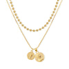 Necklace Set Alloy Metal Geometric Embossed Pendant Electroplating Snake Bone Chain Light Luxury Style Women's