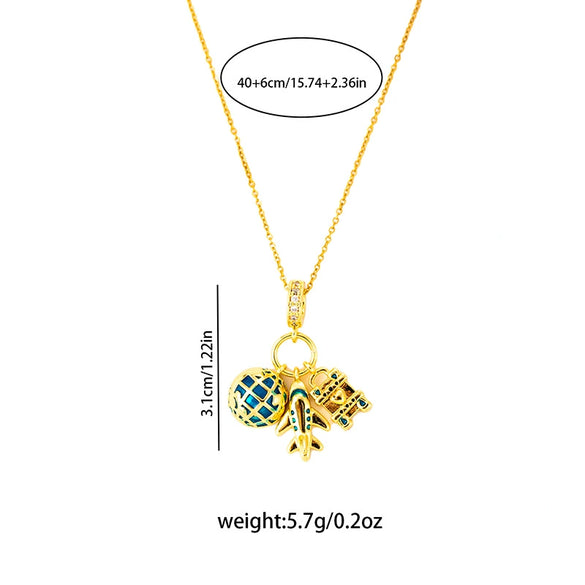 Necklace Set Titanium Steel Copper Geometric Pattern Electroplating O Chain