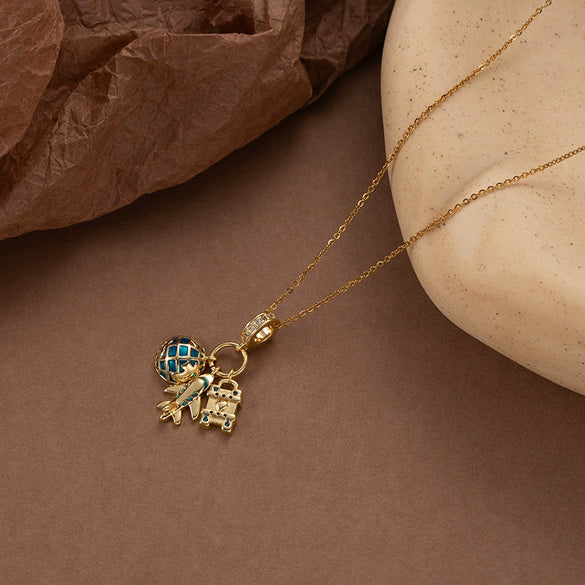 Necklace Set Titanium Steel Copper Geometric Pattern Electroplating O Chain