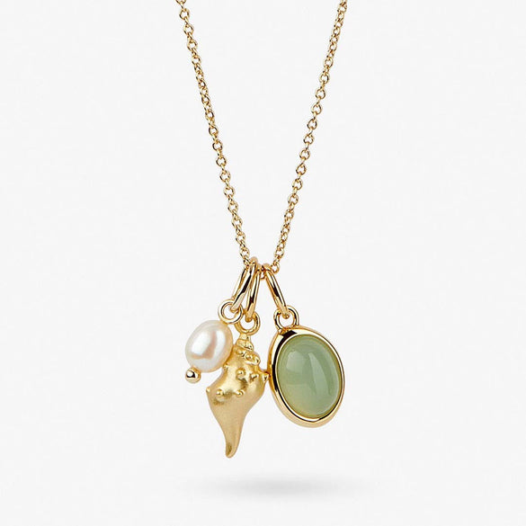 Necklace Shell Conch Dongling Jade Copper Titanium Steel Gold Plated Vintage Natural Style Unisex