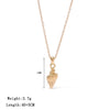 Necklace Shell Conch Pendant Titanium Steel Geometric Simple Retro Light Luxury Women's Electroplating O Word Chain
