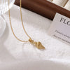 Necklace Shell Conch Pendant Titanium Steel Geometric Simple Retro Light Luxury Women's Electroplating O Word Chain