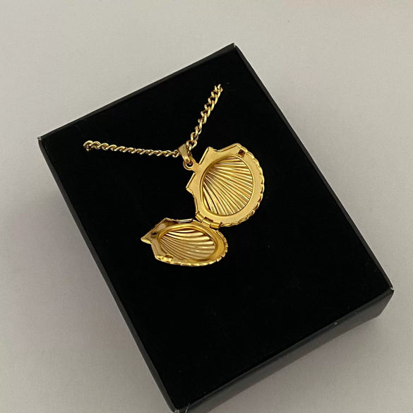 Necklace Shell Titanium Steel Geometric Electroplated Cuban Chain Real Gold Plated Color Preservation