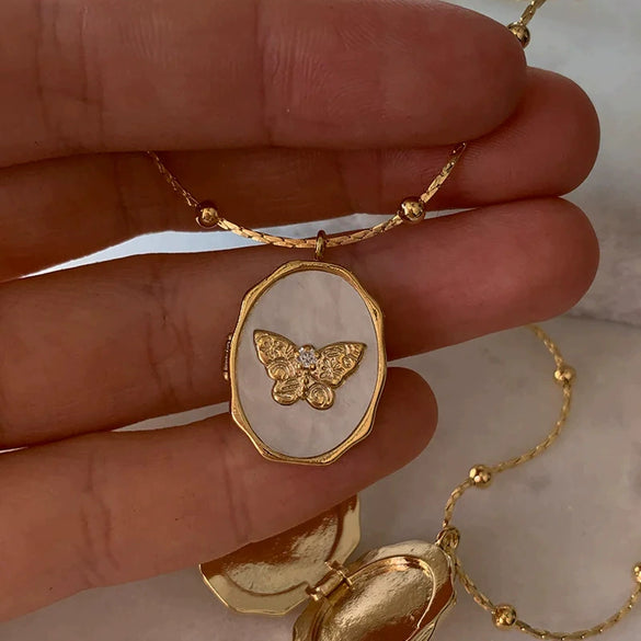 Necklace Shell Titanium Steel Geometric Electroplated Cuban Chain Real Gold Plated Color Preservation
