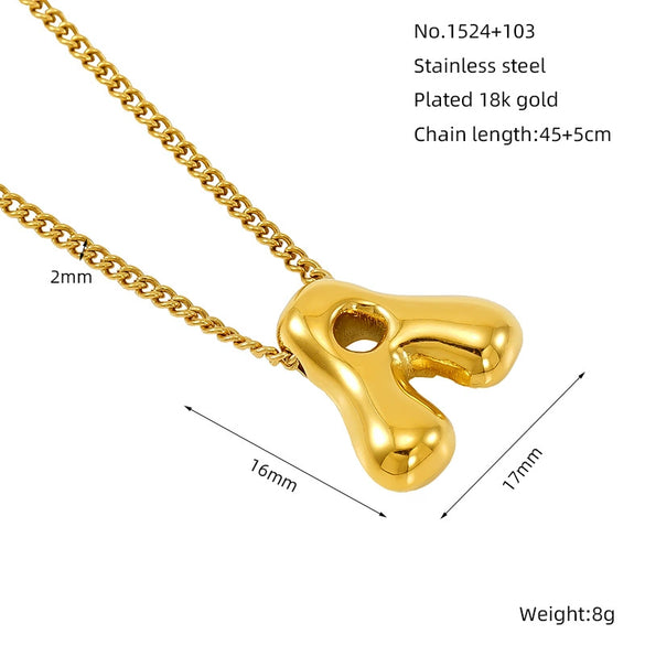 Necklace Side Chain Titanium Steel Stainless Steel Electroplating Letter Pattern Jewelry For Women