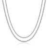 Necklace Silver Doublelayer Twisted Rope Copper Plated With Real Gold Geometric Style Electroplating For Women