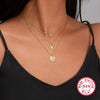 Necklace 925 Silver Geometric Devil's Eye Zircon Pendant Electroplated