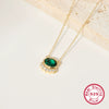 Necklace 925 Silver Geometric Devil's Eye Zircon Pendant Electroplated