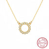 Necklace Silver Geometric Round Diamond Light Luxury