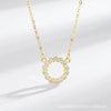 Necklace Silver Geometric Round Diamond Light Luxury