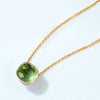 Necklace 925 Silver 9K Gold Plated Amethyst Geometric Retro Style